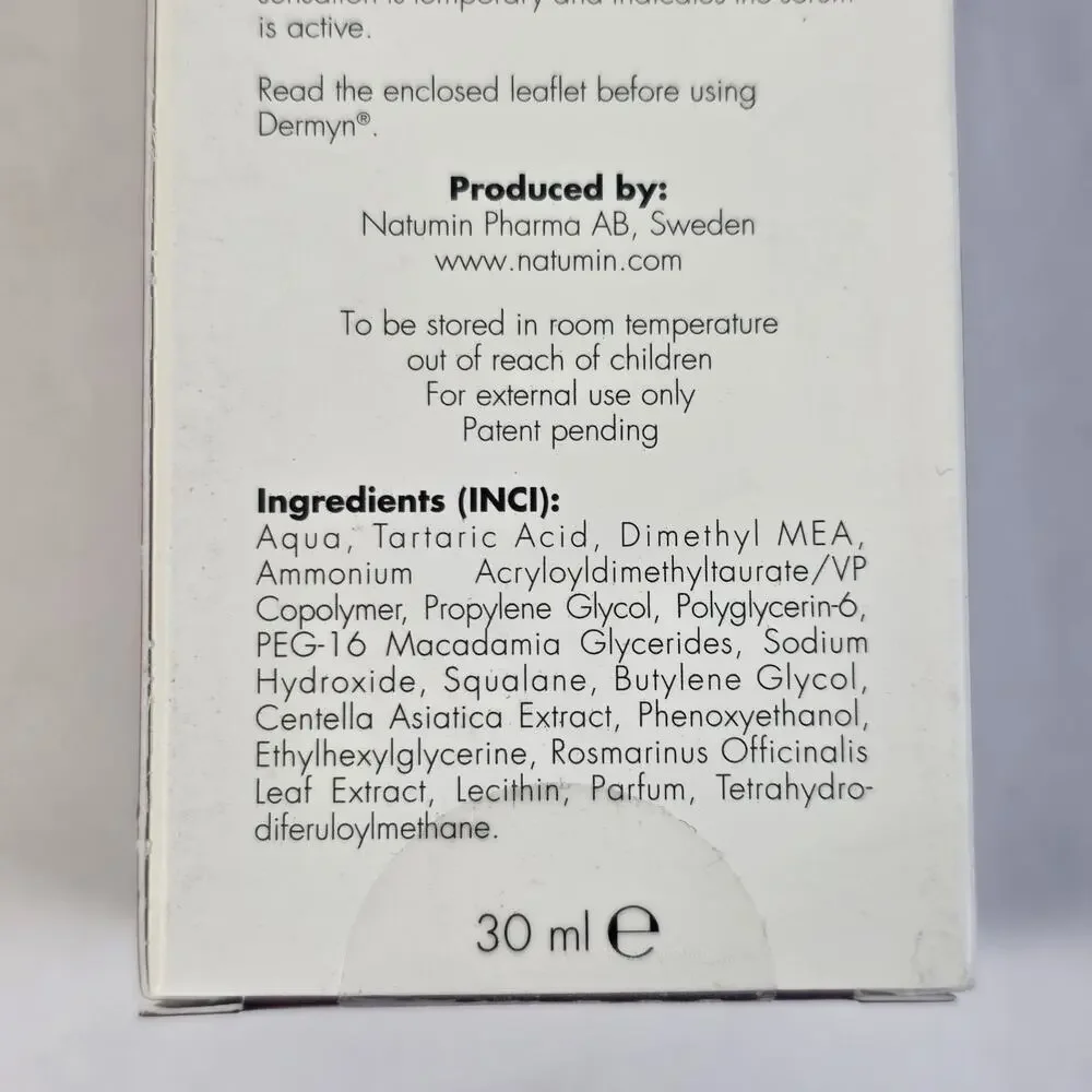 Dermyn Active Serum 30mL Natural Face Lift (Dead Stock)
